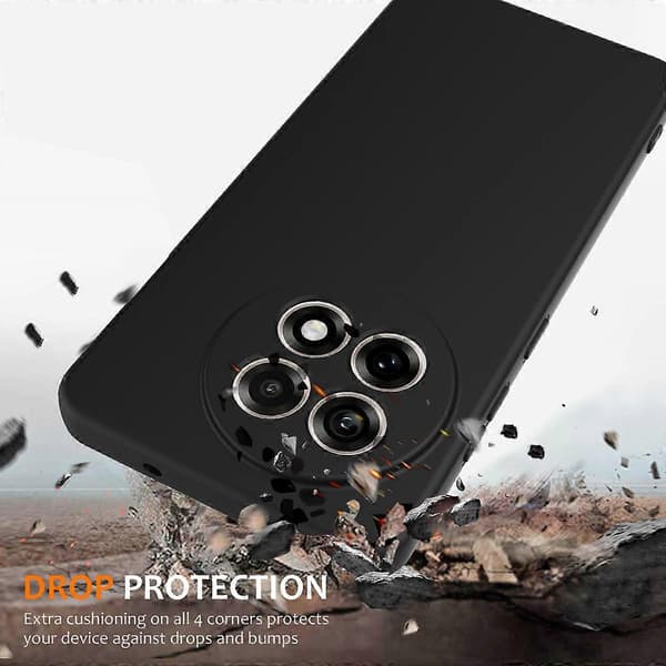 Compatible with OnePlus Ace 5 5G / OnePlus Ace 5 Pro 5G / OnePlus 13R 5G Case Compatible with MagSafe Anti-Drop Liquid Silicone Pho Black