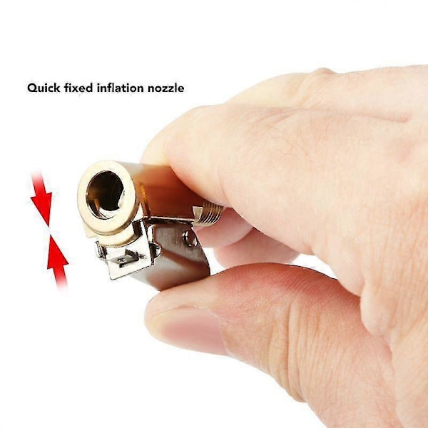 Bil Däck Inflationsmunstycke Däck Luftchuck Hjul Pump Däckventil Inflator Clip Clamp Adapter Mässing Anslutning Fordon