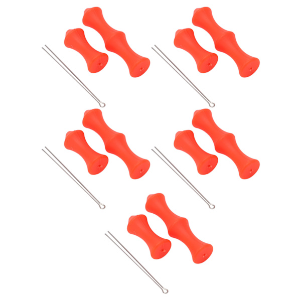 5 set Bågsträngsflikar Guard Soft Silikon Bågskytte Fingrar Skydd med monteringsstift för utomhusskytte