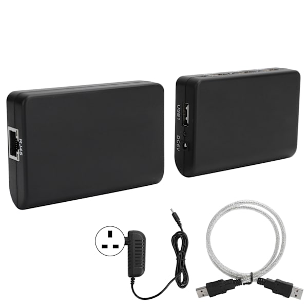 Nettverksutvider for RJ45 T568b 480 mbps Hub Adapter USB2.0 Splitter Box 100-240V 100MUK Plugg