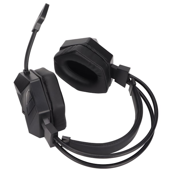 Gaming Headset med brusreducering USB 3,5 mm gränssnitt Over Ear RGB-hörlurar med mikrofon för PS4 PC LaptopSvart Röd