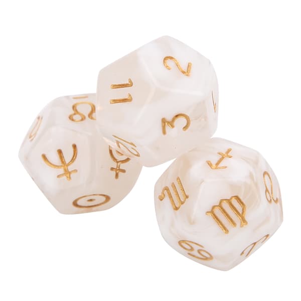 3st Harts Spådomstärningar Party Samling Underhållning 12-sidiga Tarot Astrologitärningar2#