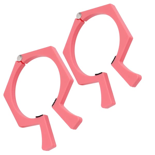 2 stk. Sublimeringskrusklype ABS Antiskli Flat Side Sublimeringspapirklype for 20 unser Rosa