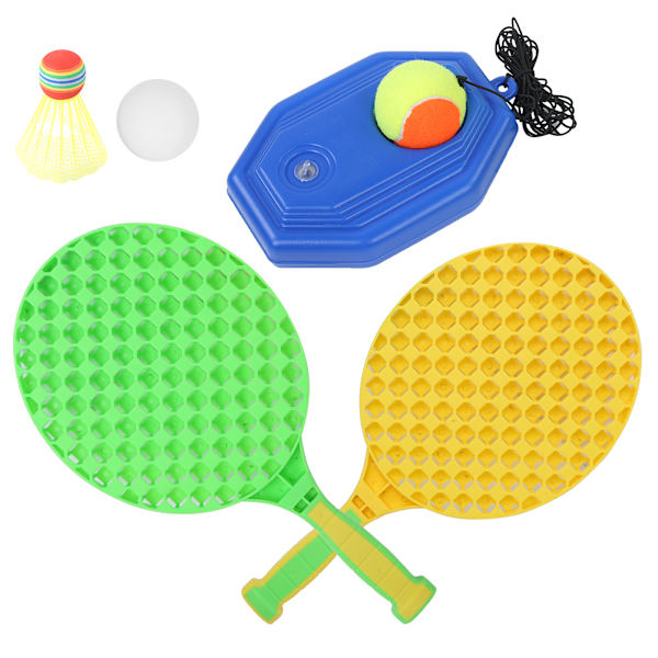 6 i 1 Underhållning Tennis Racket Set Smart Trainer Set med Elastiskt Rep för Barn