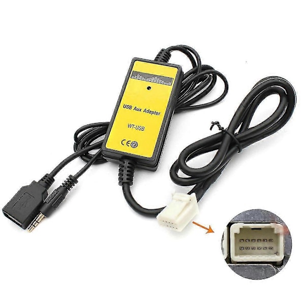 Bil Mp3 Ljud Interface Sd Aux Usb Adapter C D Växlare För Rav4 2003-2010