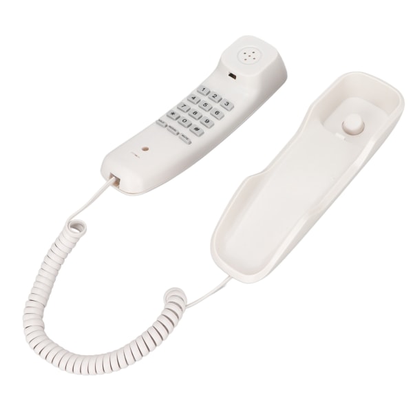 KXT1043 Kontorstelefon Multifunktionell Energisparande Retro Hotellväggtelefon med knappar för kontorshotellhem (Vit)