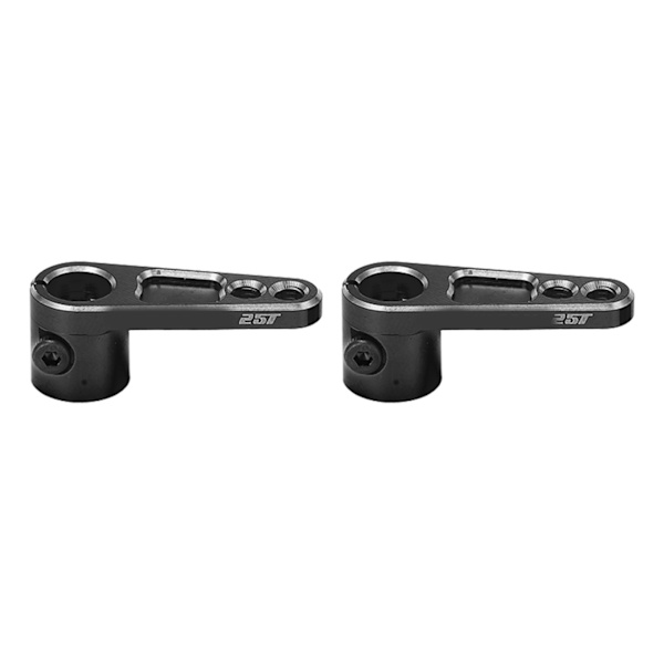 2 stk RC styrearm 25T anodisert behandling Nøyaktig størrelse Stabil ytelse Liten lett servohornarm for RC biler Svart