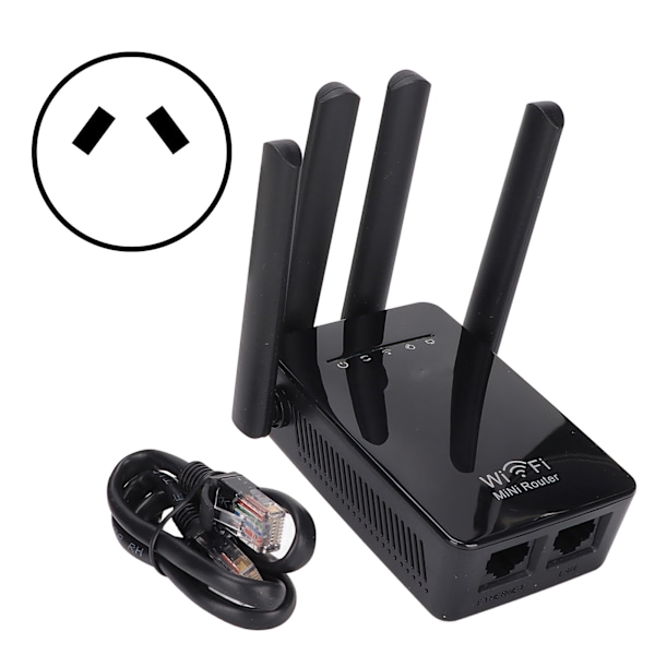 3 i 1 trådløs router AP-adgangspunkt WIFI-forstærkningspunkt 360° fuld signaldækning 300 Mbps WiFi-router til hjemmet 100-240VAU-stik