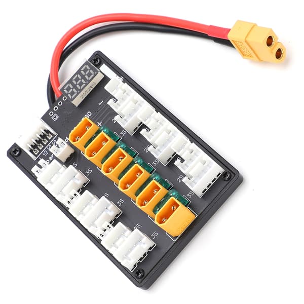 1S-3S B6 parallell ladebrett silikonkabel JST-kontakt parallell ladeadapter