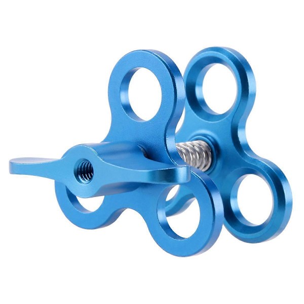 Kugleklemme 3 Huller Dykkerlygter Arm Kugle Sommerfugl Clip Beslag, Blå