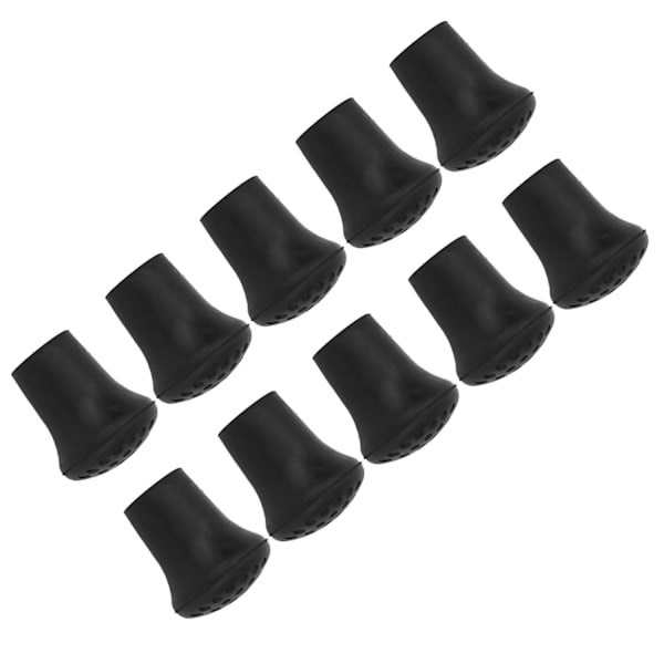 10 stk Gummi Walking Stick Tip Honeycomb Type Robust Skridsikker Cane Stick Feet 0.7in