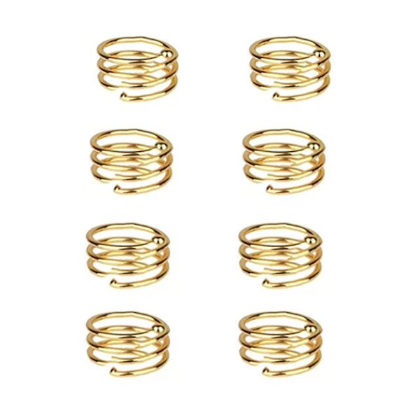 12 stk. servietring spiral vaskbar dekorativ metal servietring til bryllupsfest banket middag