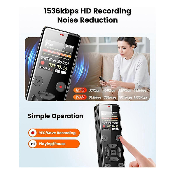 72GB Digital Stemmeaktiveret Optager med Afspilning