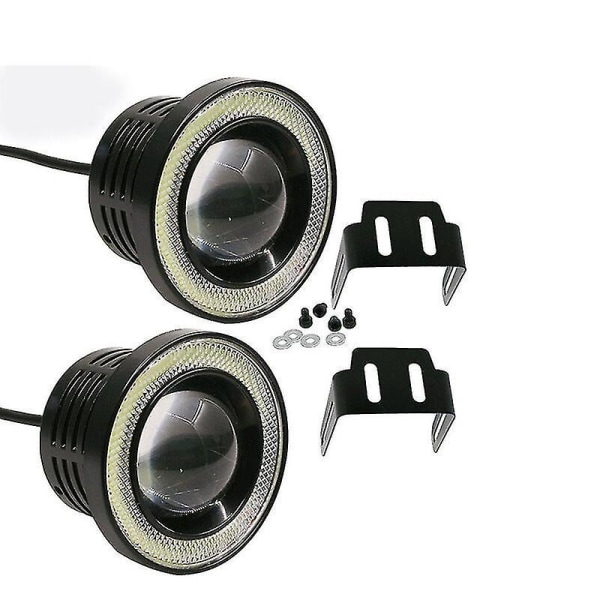 2stk Universal Pink LED Angel Eyes Halo Ring Biltåkelys