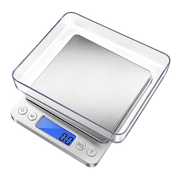 USB Laddningsbar Mini Matvåg med LCD-Skärm, Hög Noggrannhet, 500g/0.1g