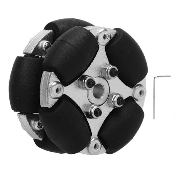 38mm 1.5 tuuman kaksoisalumiininen Omni-pyörä Robotin Omni-suuntainen pyörä metallisella navalla 14166