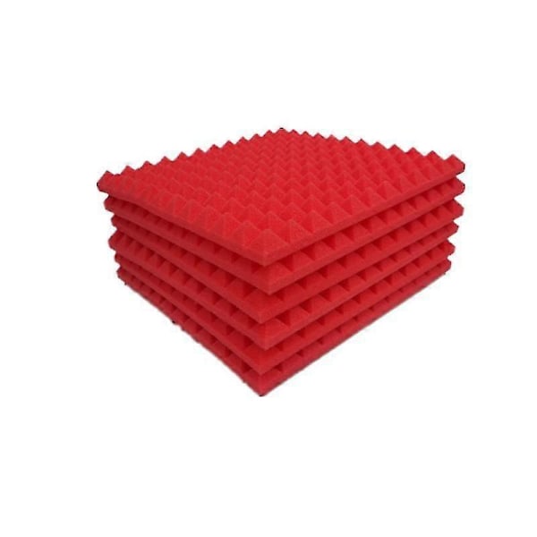 24 stk. 300x300x25mm Studio Akustisk Skum Lydisolering Svamp Pyramide Støj Reducerende Høj Densitet