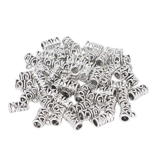 50 st Viking skäggpärlor i legering, skäggrörspärlor för hårförlängning, armband, hänge, halsband, silver