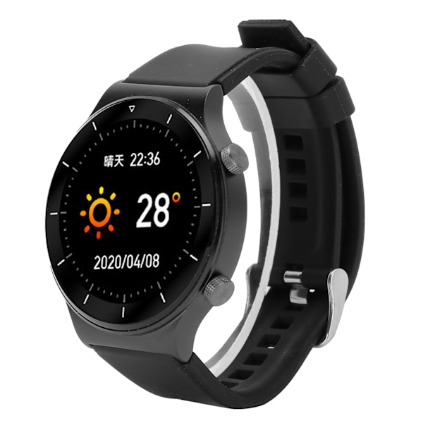 Smart Sports Armbånd IP68 Vanntett Bluetooth Klokke Søvnmonitorering Smart Band Natt Svart