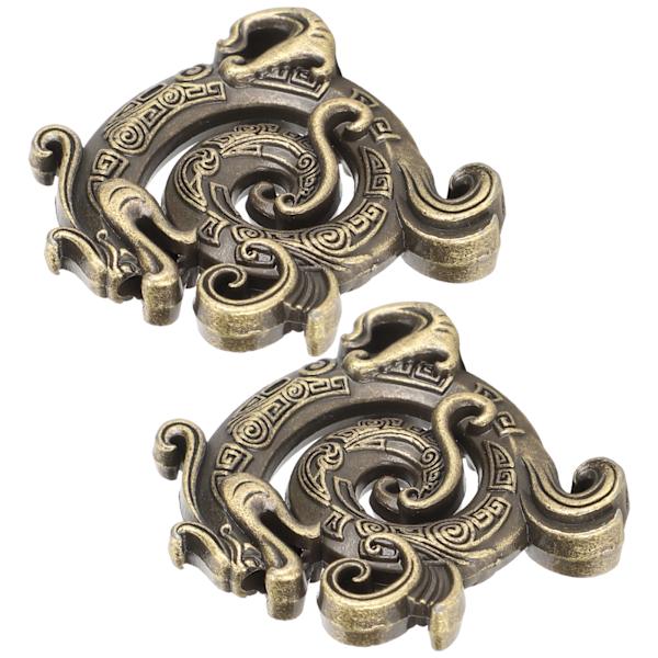 2 st rökelsehållare för pinnar Sandelträbrännare Legering Meditation Yoga Drakformade prydnader (brons)