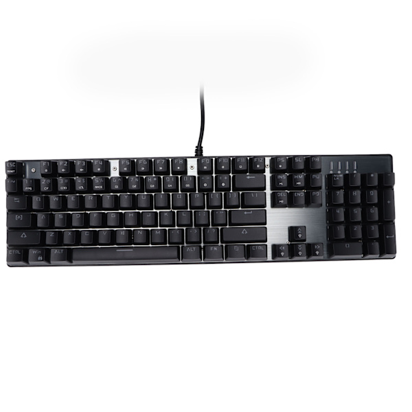 Mekanisk tastatur 50 millioner klikk Responsiv holdbar USB-grensesnitt Blå bryter 104 taster RGB-tastatur for datamaskin