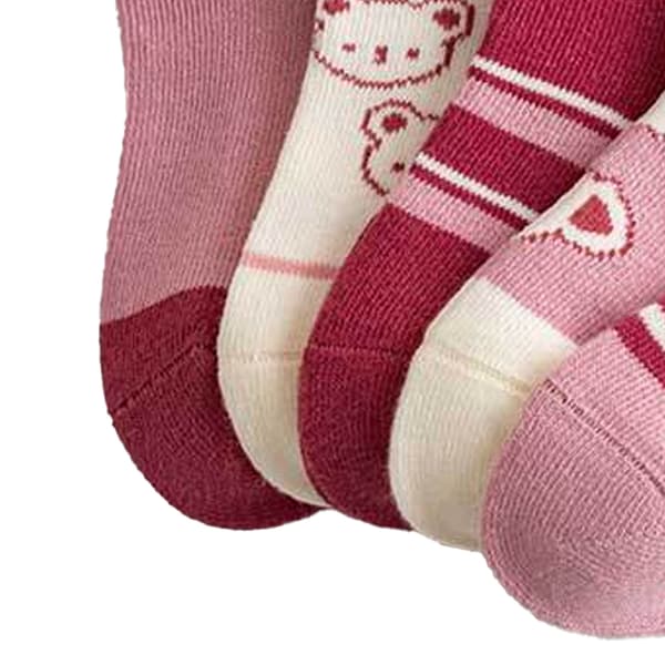 Børnesokker med tegneseriemønster, mellemlange kamgarnssokker til småbørn til efterår og vinter, S (til 1-3 år)