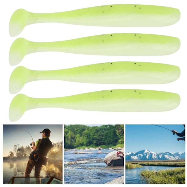 20ST 7,5 cm Mjuk plastfiskedrag t tail Grub Mask Beten Fiskredskap Tillbehör