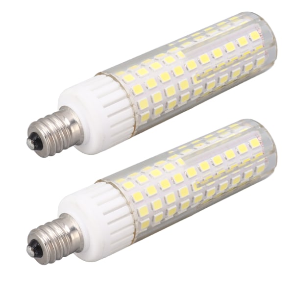 2-pack LED-majslampor 6000K vita LED-lampor 2835 SMD 125 E12 LED-majslampor för hem, butik, kontor 100-130V