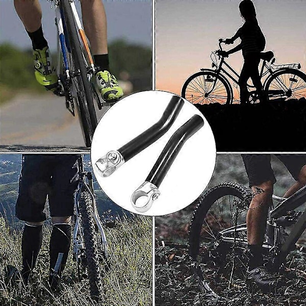 Ergonomisk Design Cykelgreb i Aluminiumlegering til Udskiftning Sorte Greb Mountainbike Sikkerhed Skridsikre Greb til de Fleste Cykler 1 Par