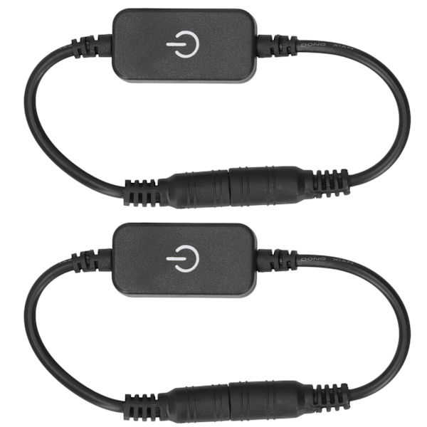 2 stk LED-stripe berøringsdimmer dimming på av bryterkontroller for DC 5V-24V enfarget stripelys
