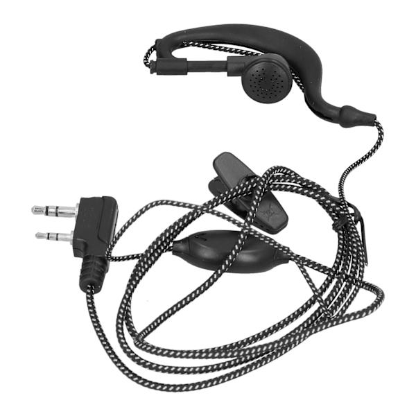 Walkie Talkie Øretelefon med Tyk Snoreflettet Trådøreprop til Baofeng BF‑6 7 8s Uv5r