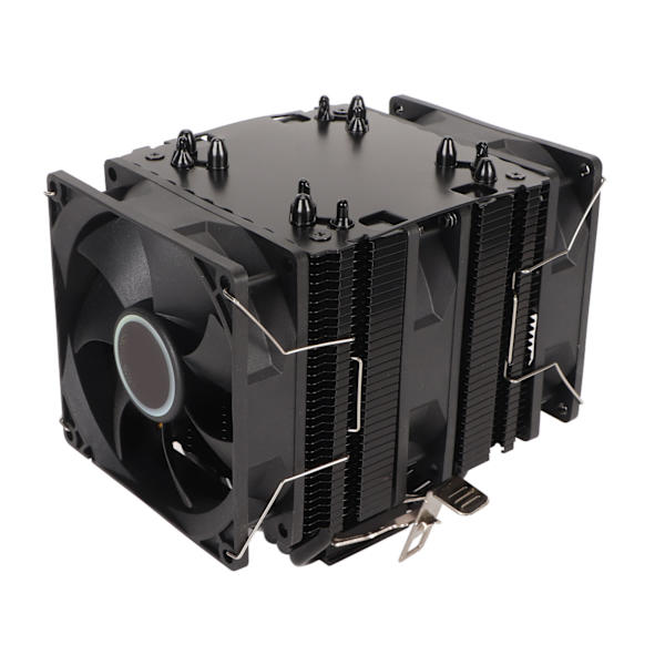 9CM CPU-køler Dobbelt tårn 6 kobbervarmerør 3 ledninger 3 blæsere Hydrauliske computer CPU-køleblæsere til Intel til AMD