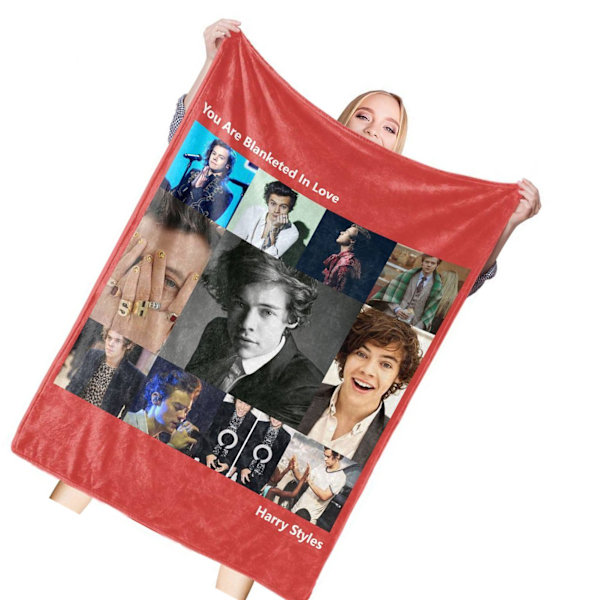 Stjärntryckt filt Mjuk polyester filt för soffa säng kontor alla årstider 80x100cm