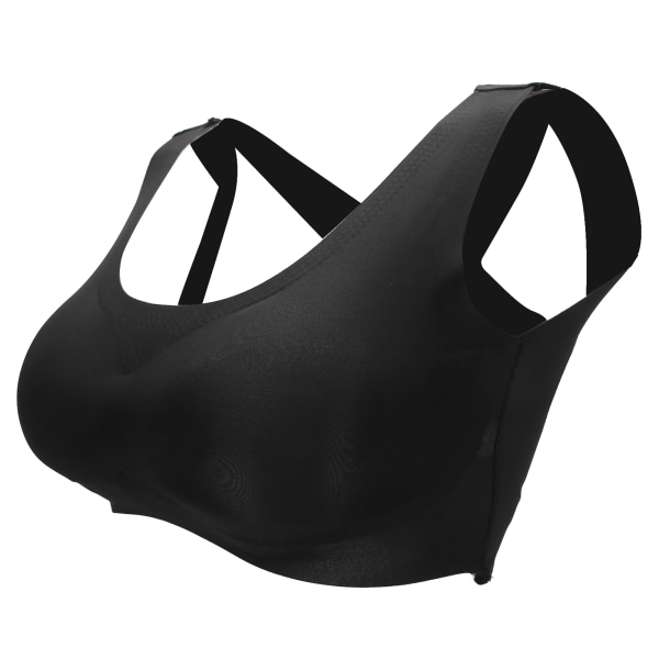 Kvinder Undertøj Push Up Breast Holder tilbage Holdning Korrektion Forreste Spænde BraL Sort