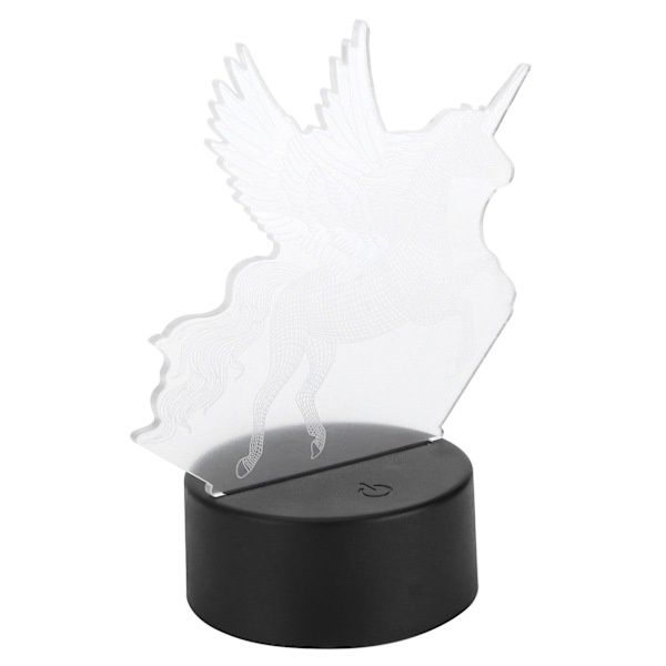 3D Farverig Lyslampe LED Touch Control Dyr Form Kunst Natlys USB Batteri Dual Powered