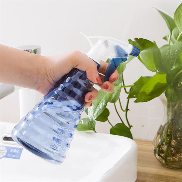 Vattning Ren Spray Blå Flaska Transparent Plast Handtriggerflaskor för Trädgård (Torn)