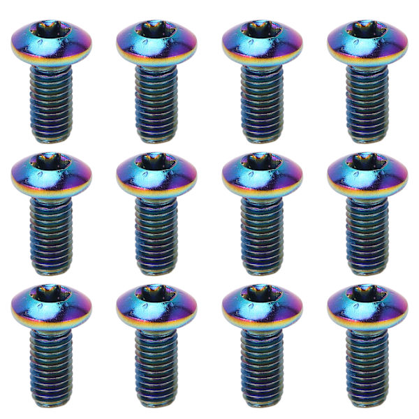 12 st M5x11,5 mm Cykelskivbroms Rotorbultar Skruvar Legering Stål Bromsskivor Skruvar för Mountainbike