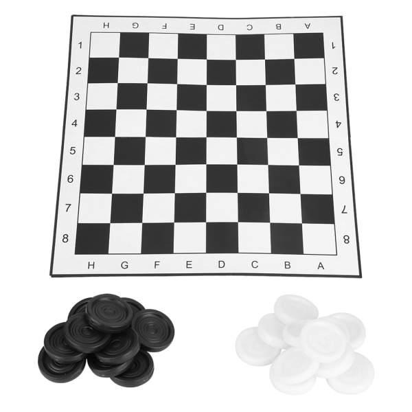 Portable Plastic International Checkers Folding Board sjakkspill for festlige familieaktiviteter