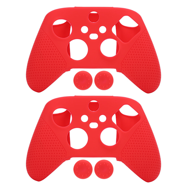 2 stk Antiskid Silikon Spillkonsoll Beskyttelse Gamepad Håndtakgrep for Xbox Series S X(Rød )