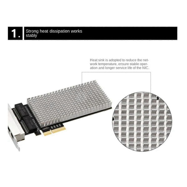 PCIE 4-Port 2.5G Diskless Netværkskort, Gigabit Kablet Netværksport (A)
