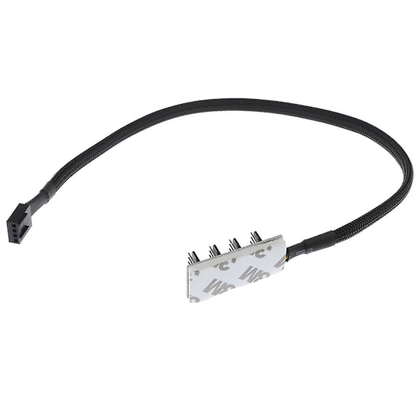 4-vejs PWM Splitter Hub 4pin/3pin CPU Computer Fan Sort Sleeved 12V