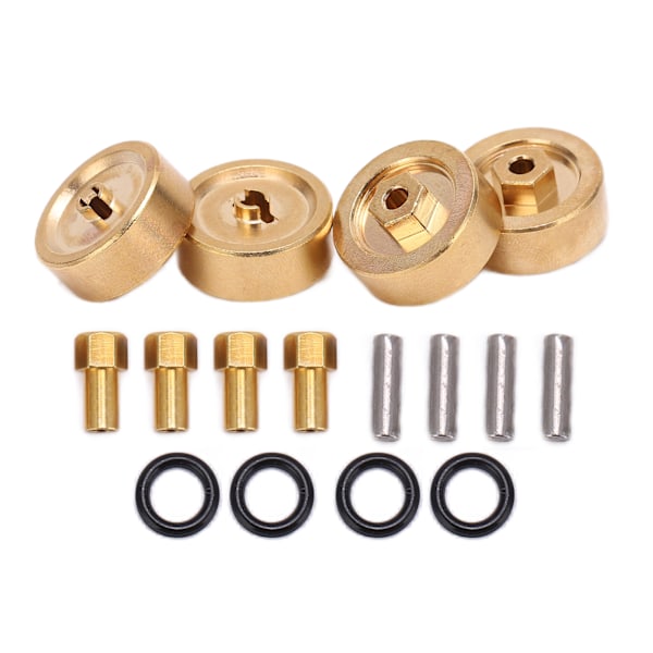 Mässing Hjulvikter Hex Adapter Hållbar RC Hjulvikt Block Motvikt Uppgradering Delar för Axial 1/24 RC Crawler Bil
