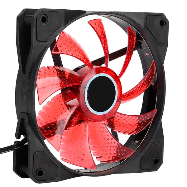 CPU-køleradiator Ultra-Silence 4 messingvarmerørblæser 1366 til 775AMD1155 stationær computer (3-benet) (rød)