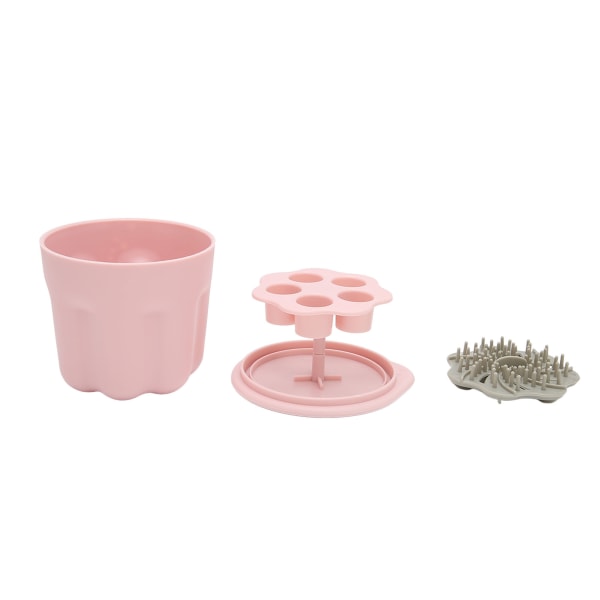 Makeup Brush Cleaning Cup Tørrebeslag Forhindrer skridning Kosmetisk børsterensersæt Pink