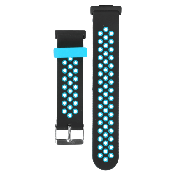 Smartwatch-rem Silikon svettesikker pustende justerbar armbånd for Watch Fit 2 svart og blå
