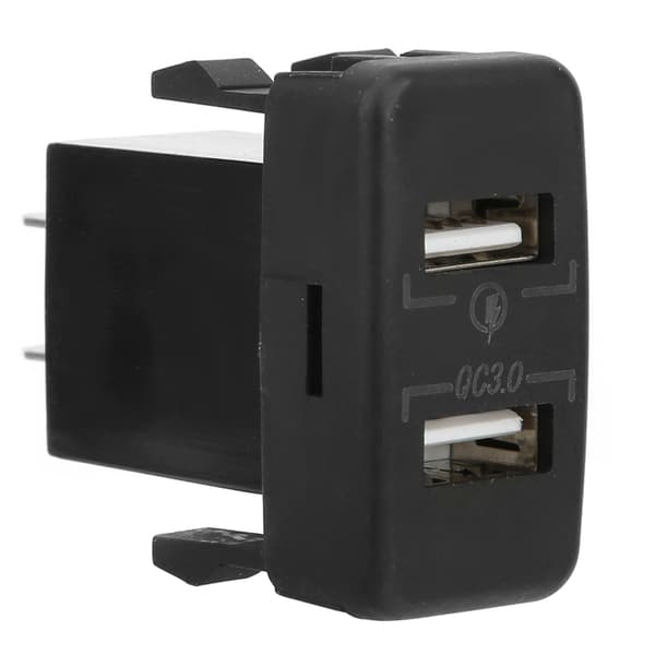 Dobbelt USB Billader Strømstik Passer til Toyota til Telefoner MP3-afspillere Digitalkameraer Blå