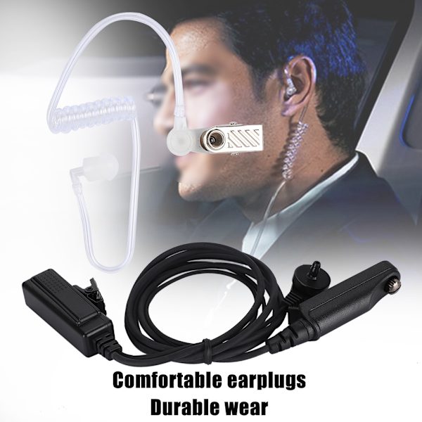 Bekväma öronproppar Luftledning Öronmussla Headset med PTT-knapp för Baofeng UV-9R