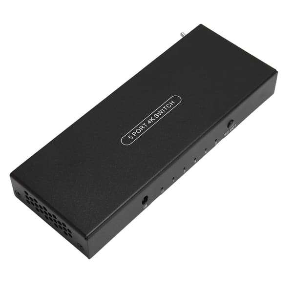 5-portars HD Multimedia Interface Switcher 4K 60Hz Surroundljud 5 in 1 ut HD Multimedia Interface 2.0 Switch 100‑240V EU-kontakt