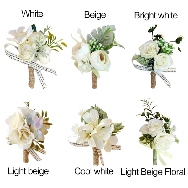 Brud og gom boutonniere brudepige og brudgom corsage rose boutonniere