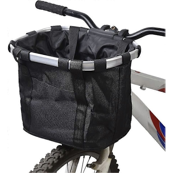 Cykeltaske Aftagelig Cykel Front Canvas Kurv Bæretaske Kæledyrstransport Aluminium Legering Ramme Kæledyr
